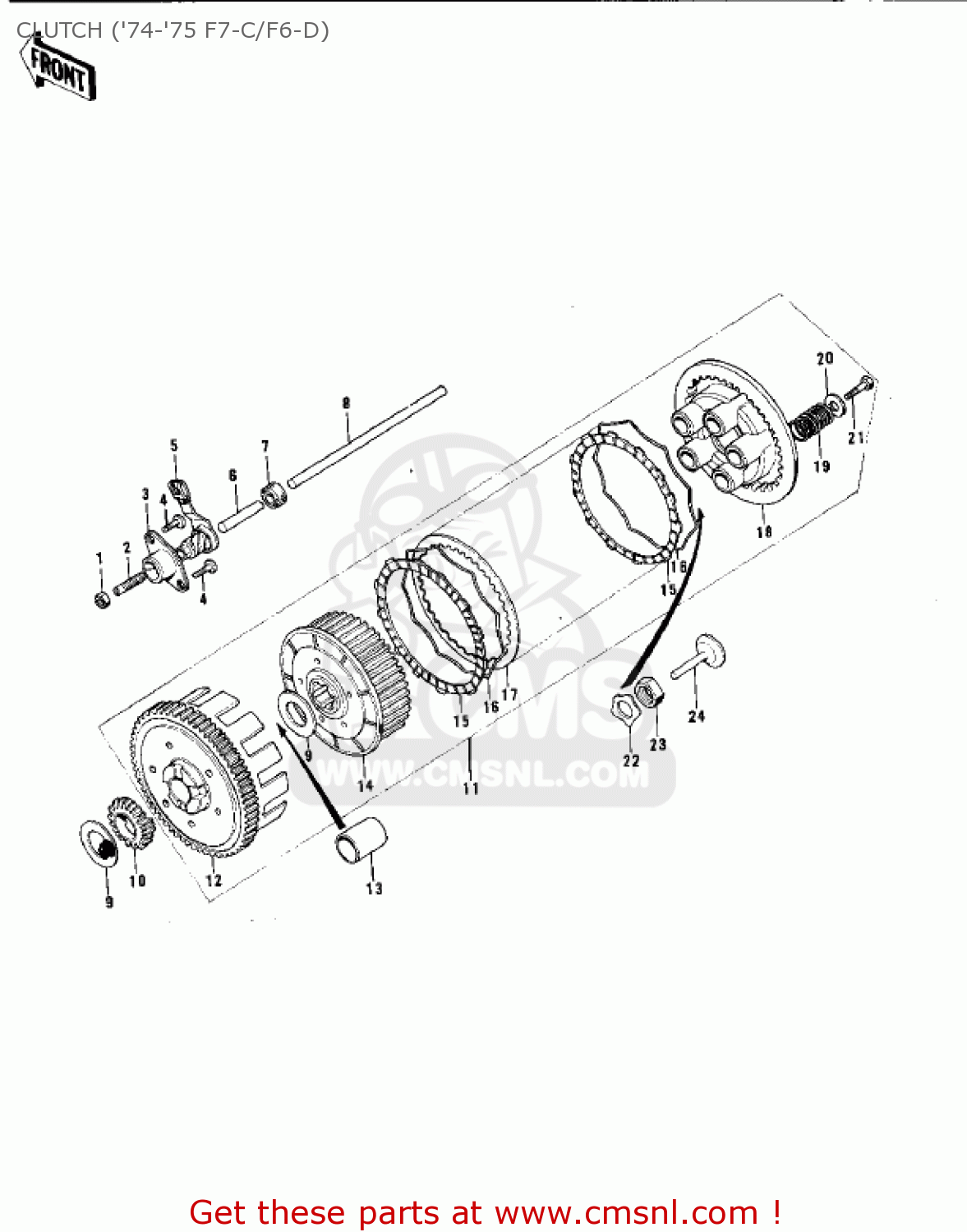 CLUTCH ('74-'75 F7-C/F6-D) F7B 1973 USA