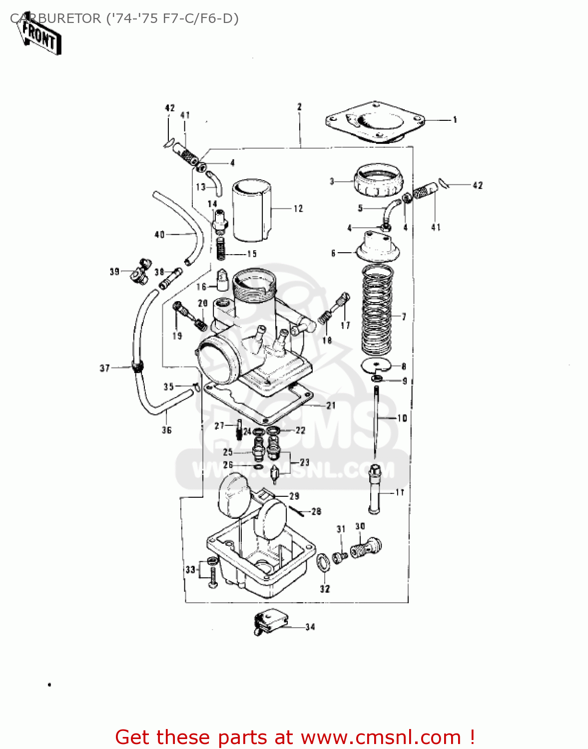CARBURETOR ('74-'75 F7-C/F6-D) F7B 1973 USA