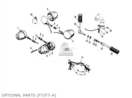 OPTIONAL PARTS (F7/F7-A) - F7B 1973 USA