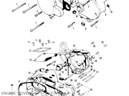 ENGINE COVERS ('71-'73 F7/F7-A/F - F7B 1973 USA