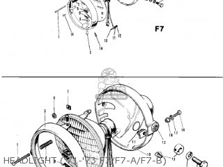 HEADLIGHT ('71-'73 F7/F7-A/F7-B) - F7B 1973 USA