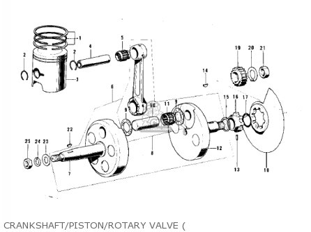 CRANKSHAFT/PISTON/ROTARY VALVE ( - F7B 1973 USA