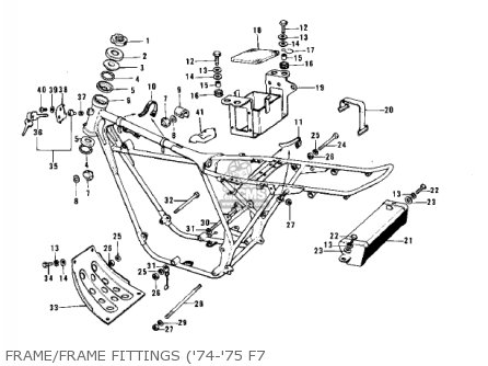 FRAME/FRAME FITTINGS ('74-'75 F7 - F7B 1973 USA