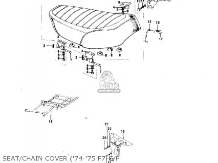 SEAT/CHAIN COVER ('74-'75 F7-C/F - F7B 1973 USA