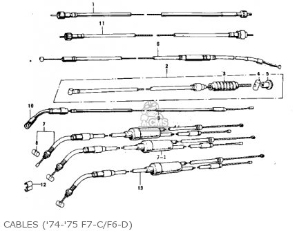 CABLES ('74-'75 F7-C/F6-D) - F7B 1973 USA