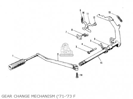 GEAR CHANGE MECHANISM ('71-'73 F - F7B 1973 USA