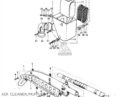 AIR CLEANER/MUFFLER ('74-'75 F7- - F7B 1973 USA