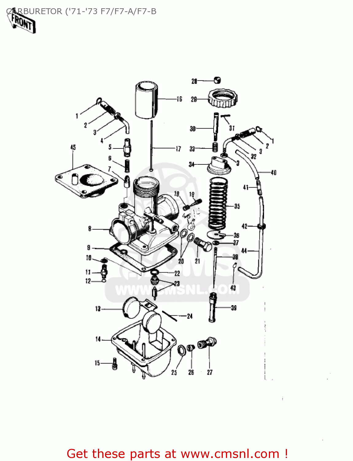 CARBURETOR ('71-'73 F7/F7-A/F7-B F7C 1974 USA