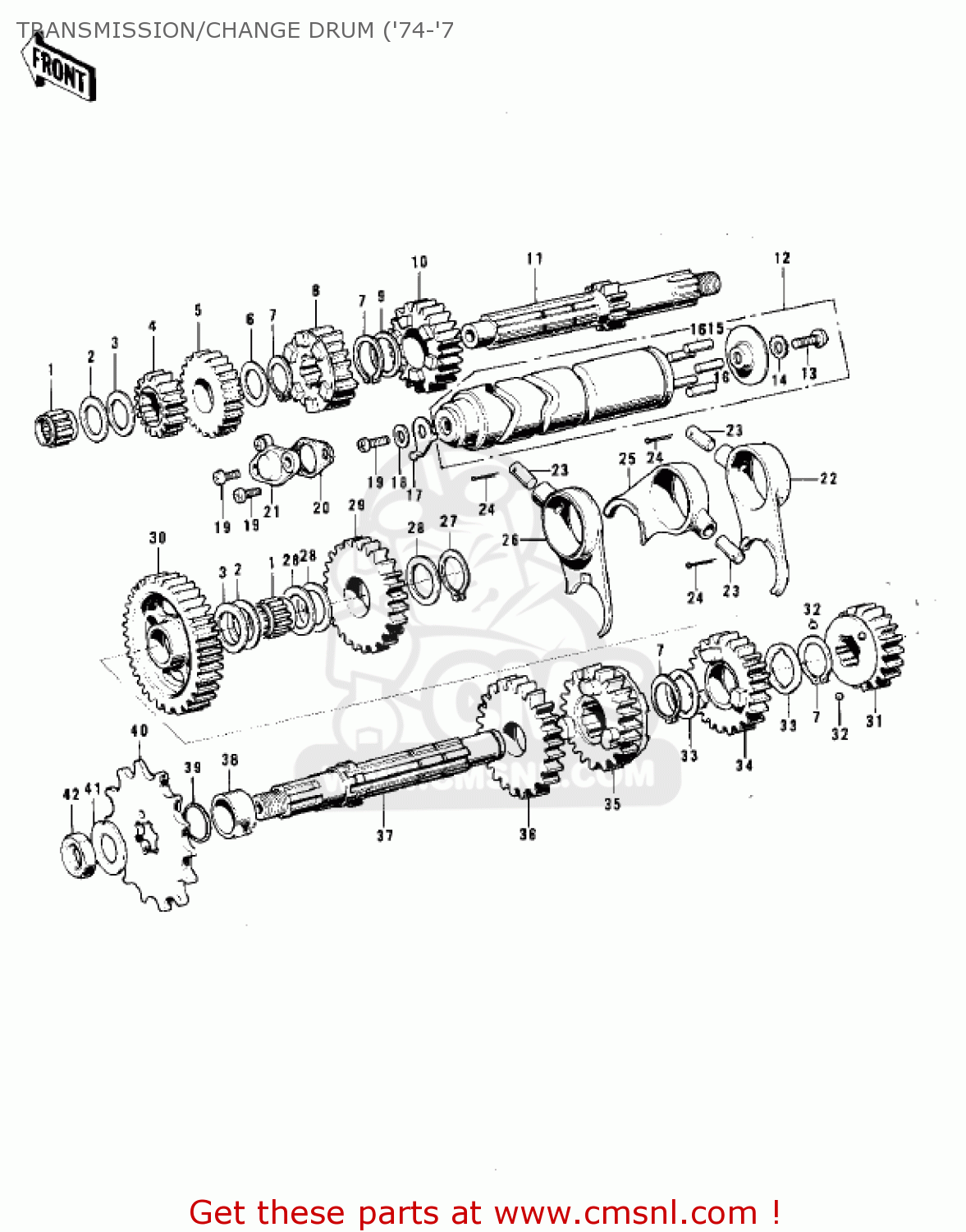 TRANSMISSION/CHANGE DRUM ('74-'7 F7C 1974 USA