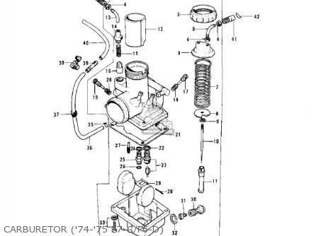 CARBURETOR ('74-'75 F7-C/F6-D) - F7C 1974 USA