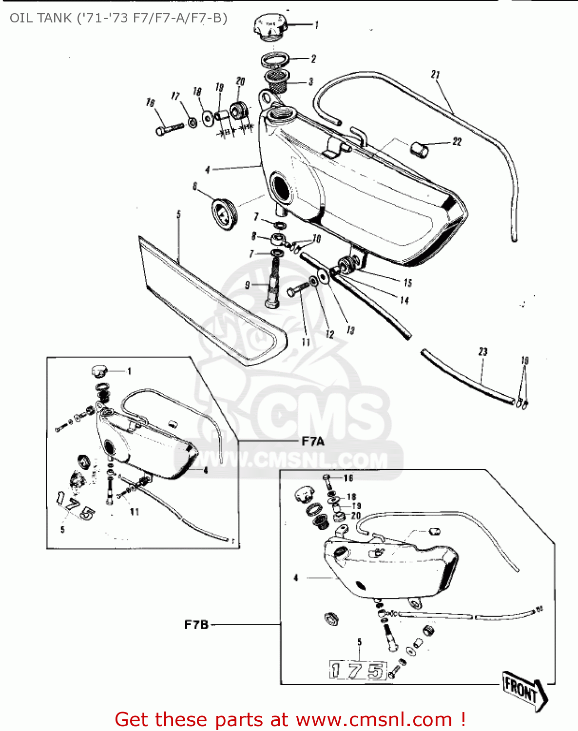 OIL TANK ('71-'73 F7/F7-A/F7-B) F7D 1975 USA