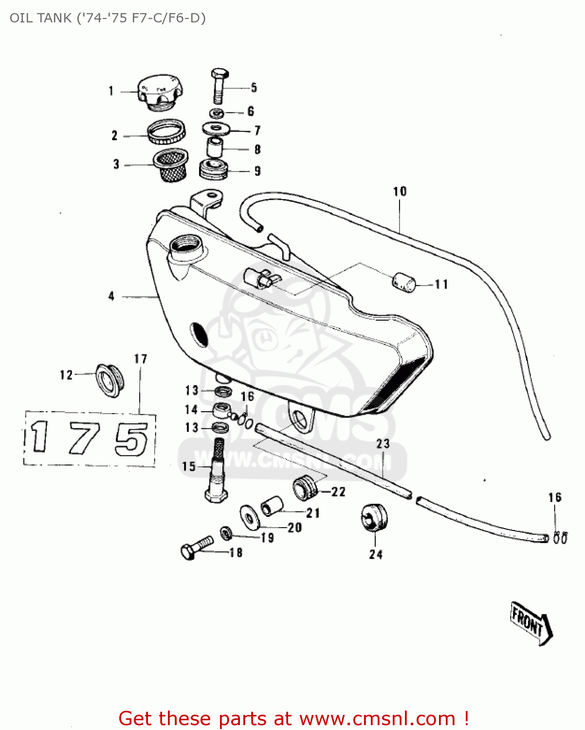 OIL TANK ('74-'75 F7-C/F6-D) F7D 1975 USA