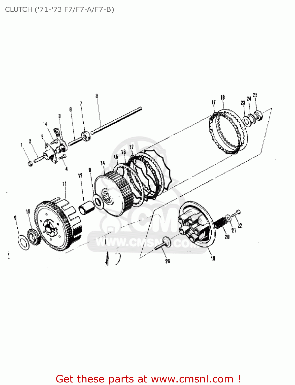 CLUTCH ('71-'73 F7/F7-A/F7-B) F7D 1975 USA
