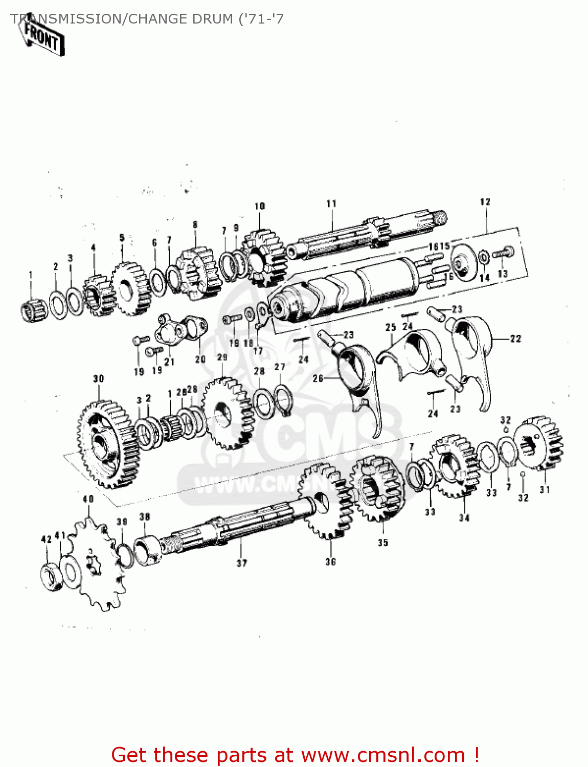 TRANSMISSION/CHANGE DRUM ('71-'7 F7D 1975 USA