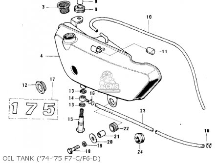 OIL TANK ('74-'75 F7-C/F6-D) - F7D 1975 USA
