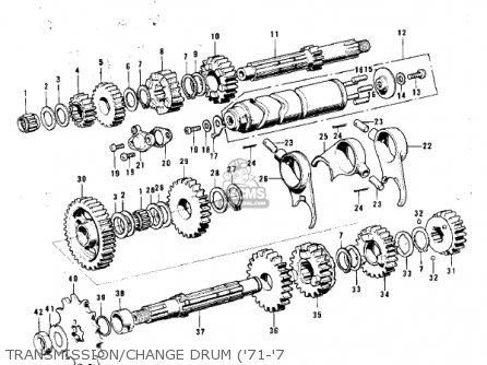 TRANSMISSION/CHANGE DRUM ('71-'7 - F7D 1975 USA