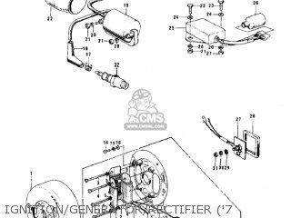 IGNITION/GENERATOR/RECTIFIER ('7 - F7D 1975 USA