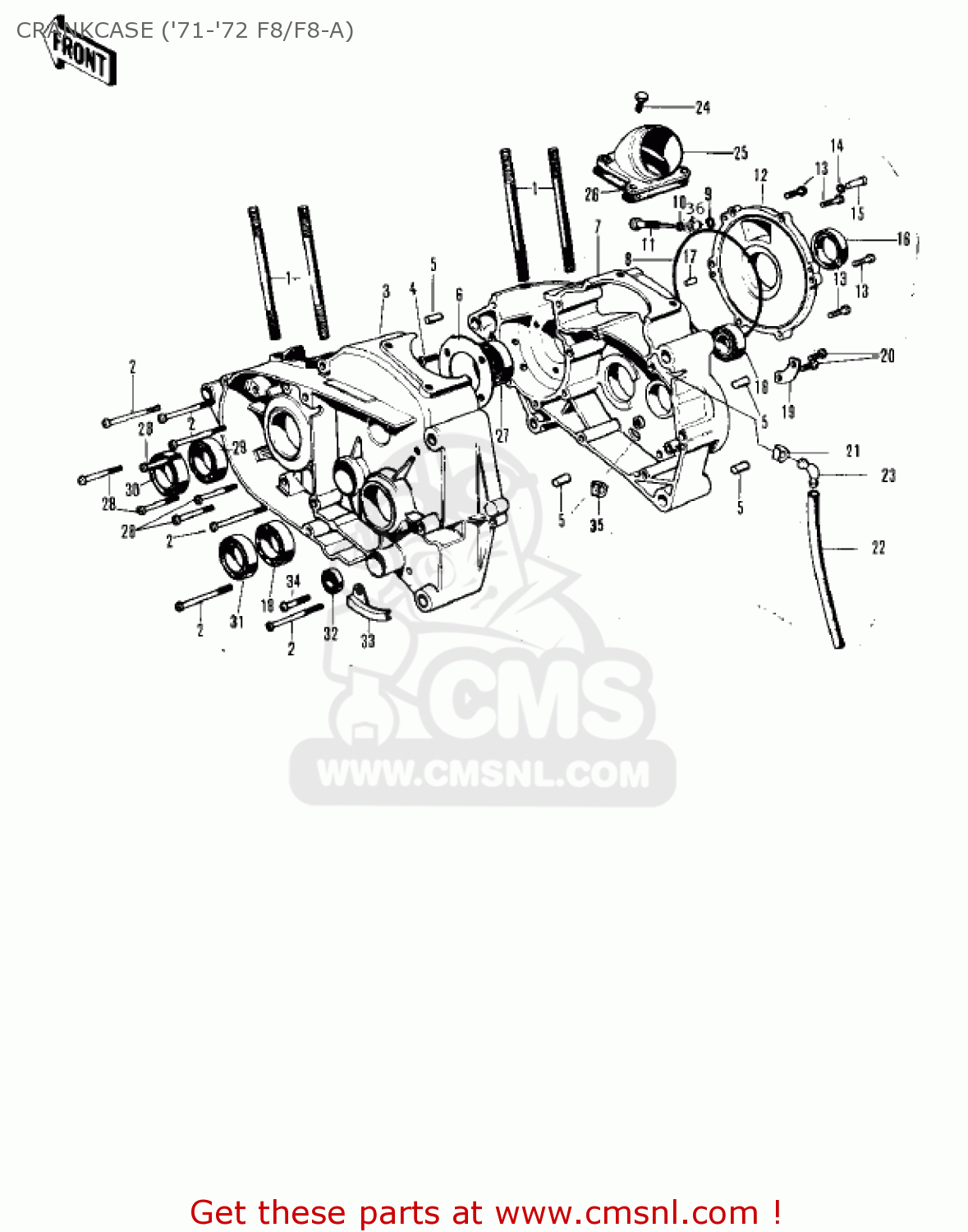 CRANKCASE ('71-'72 F8/F8-A) F8 BISON 1971 USA