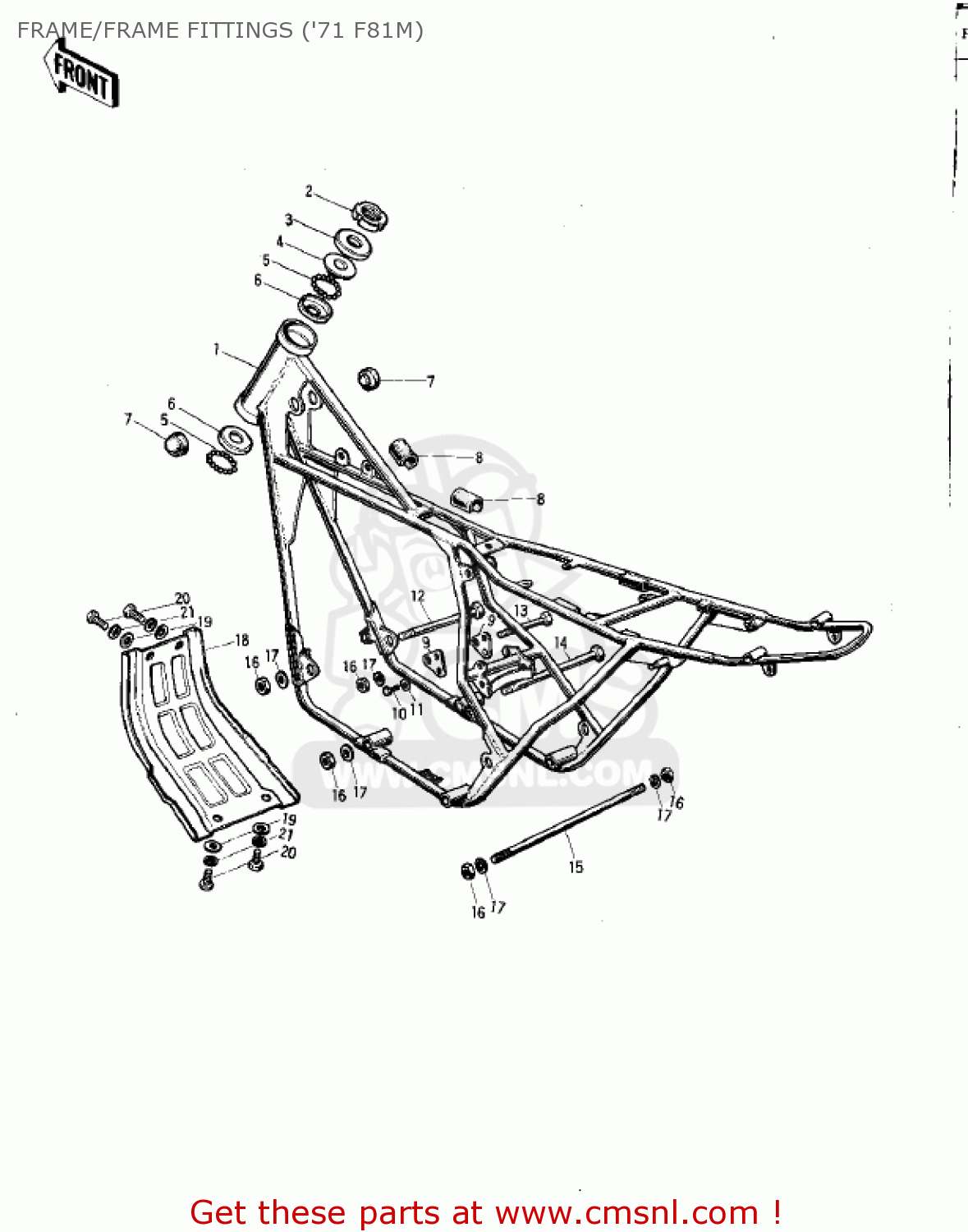FRAME/FRAME FITTINGS ('71 F81M) F8 BISON 1971 USA