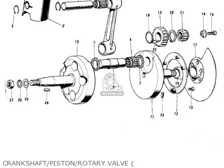 CRANKSHAFT/PISTON/ROTARY VALVE ( - F8 BISON 1971 USA