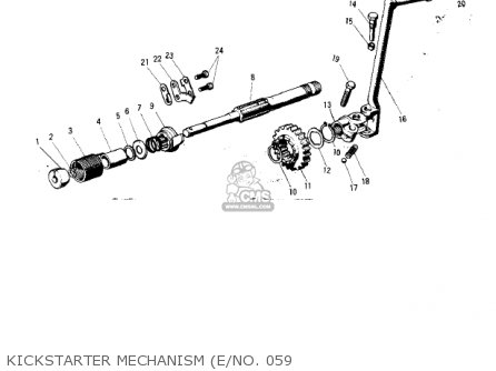 KICKSTARTER MECHANISM (E/NO. 059 - F8 BISON 1971 USA