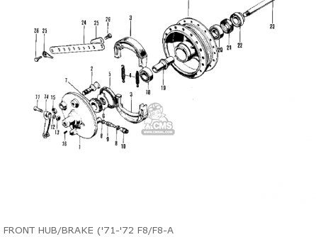 FRONT HUB/BRAKE ('71-'72 F8/F8-A - F8 BISON 1971 USA