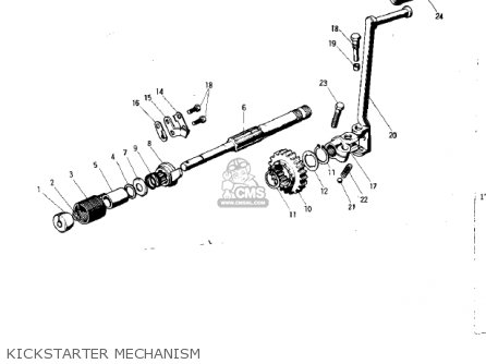 KICKSTARTER MECHANISM - F8 BISON 1971 USA