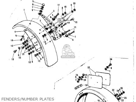 FENDERS/NUMBER PLATES - F8 BISON 1971 USA