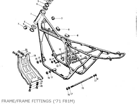 FRAME/FRAME FITTINGS ('71 F81M) - F8 BISON 1971 USA
