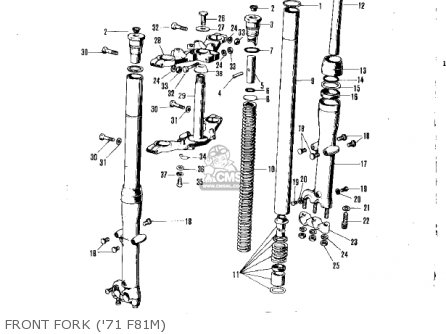 FRONT FORK ('71 F81M) - F8 BISON 1971 USA