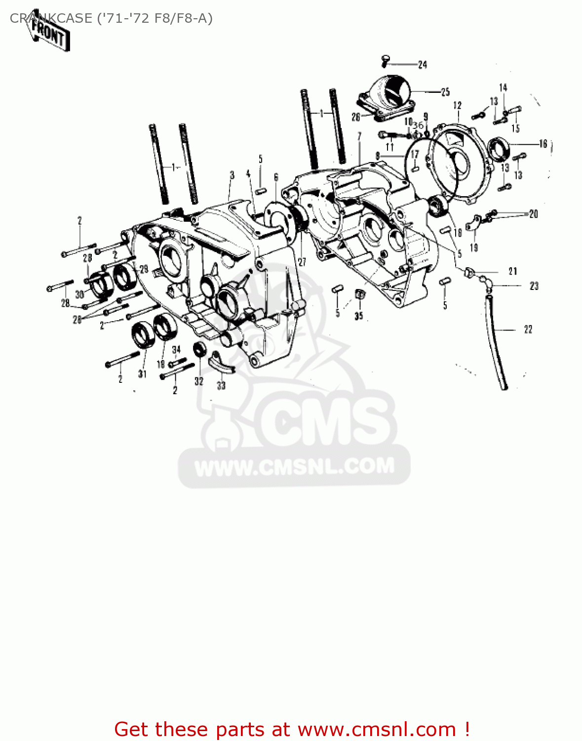 CRANKCASE ('71-'72 F8/F8-A) F81M 1971 USA