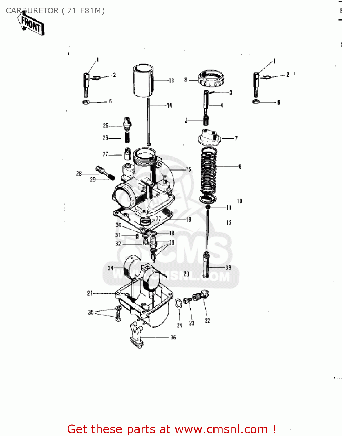 CARBURETOR ('71 F81M) F81M 1971 USA