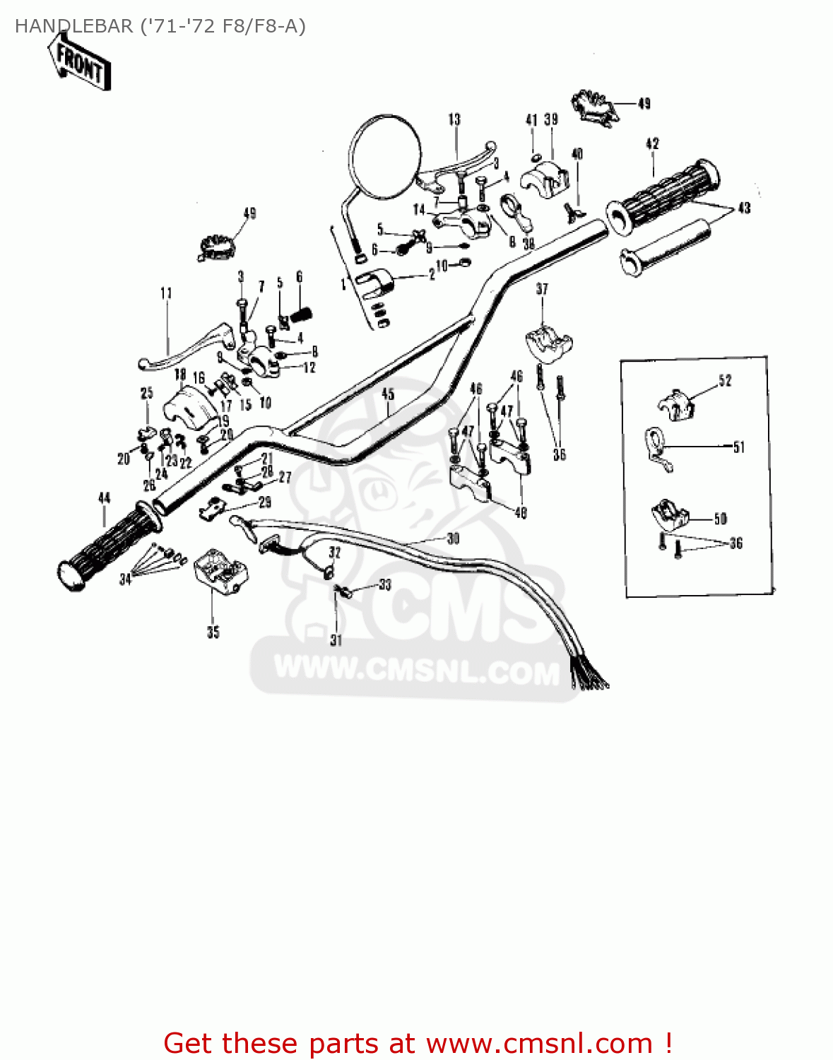 HANDLEBAR ('71-'72 F8/F8-A) F81M 1971 USA