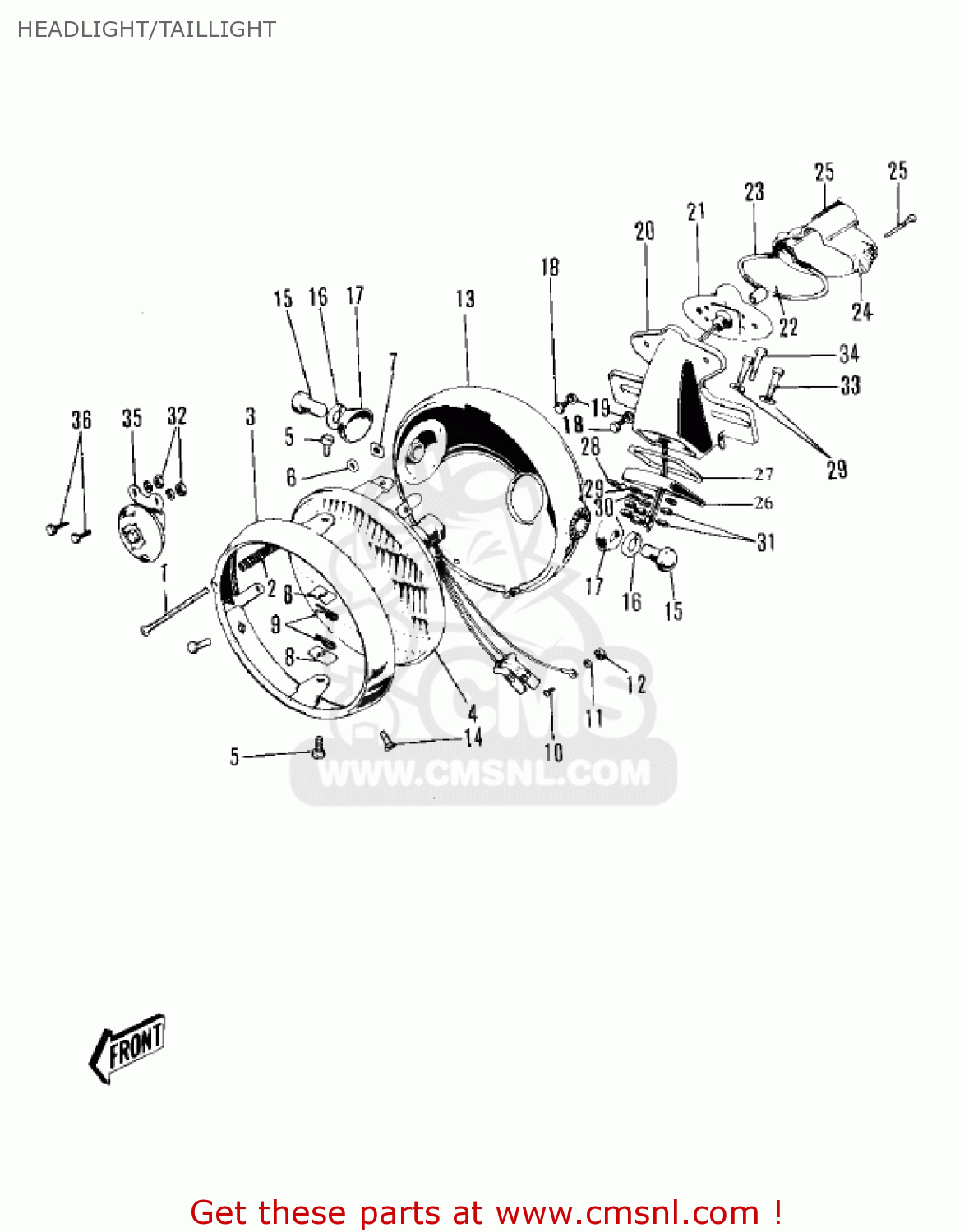 HEADLIGHT/TAILLIGHT F81M 1971 USA