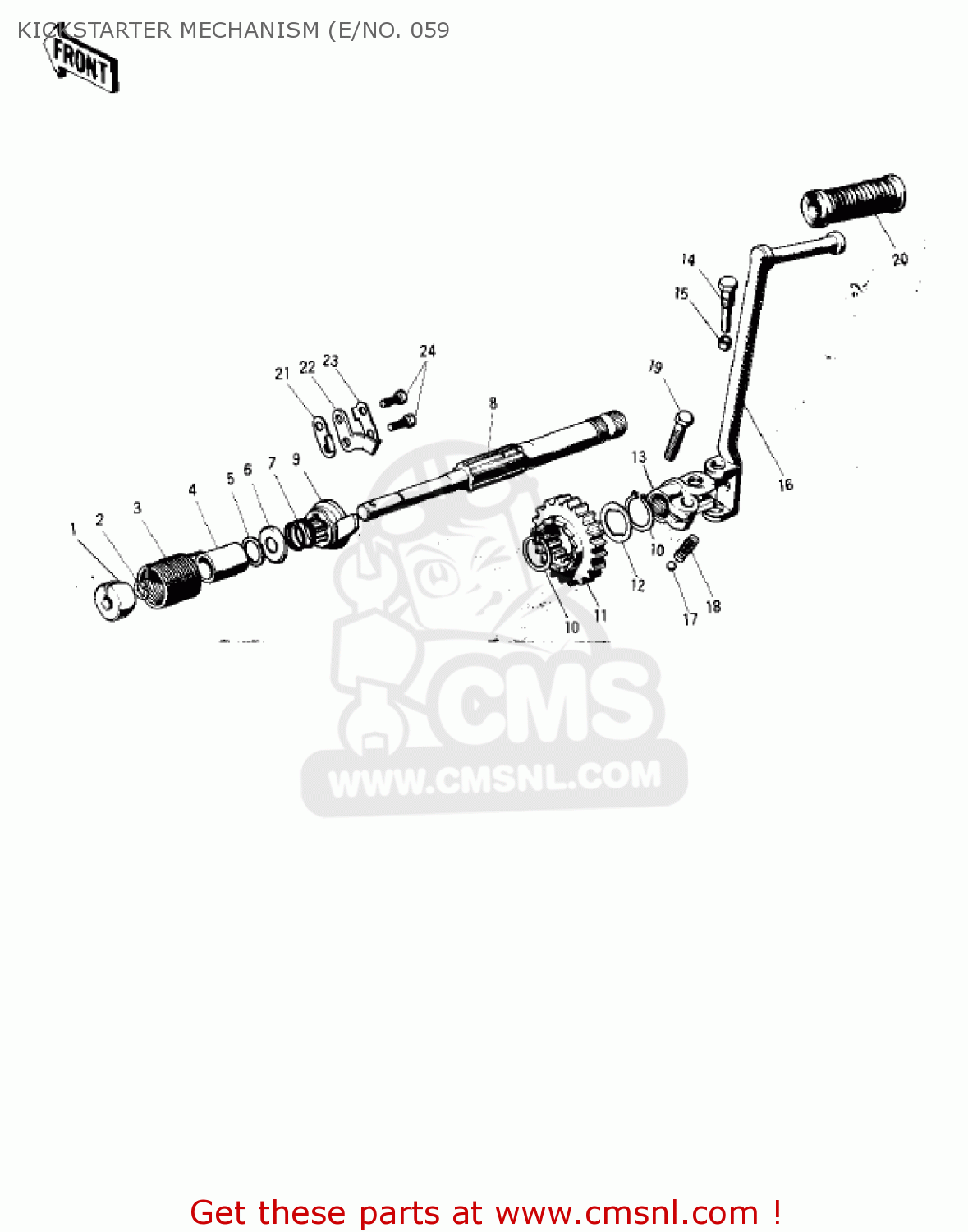 KICKSTARTER MECHANISM (E/NO. 059 F81M 1971 USA
