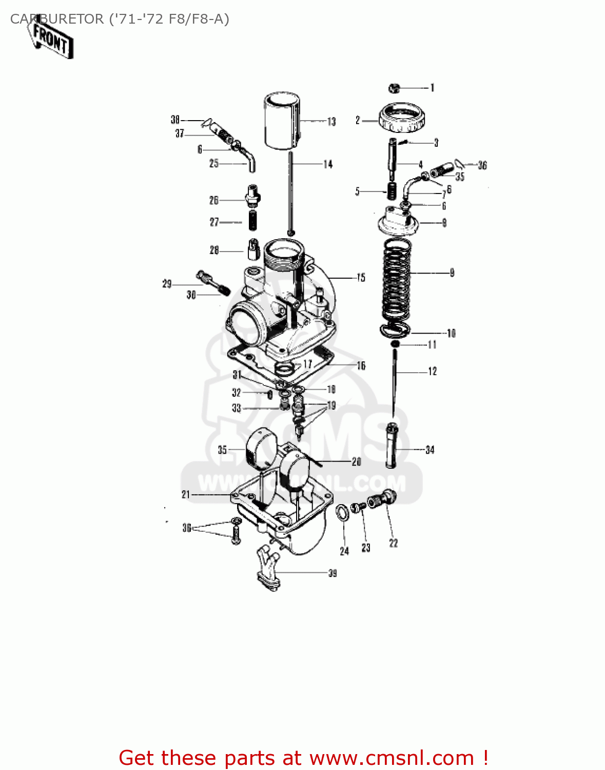 CARBURETOR ('71-'72 F8/F8-A) F81M 1971 USA