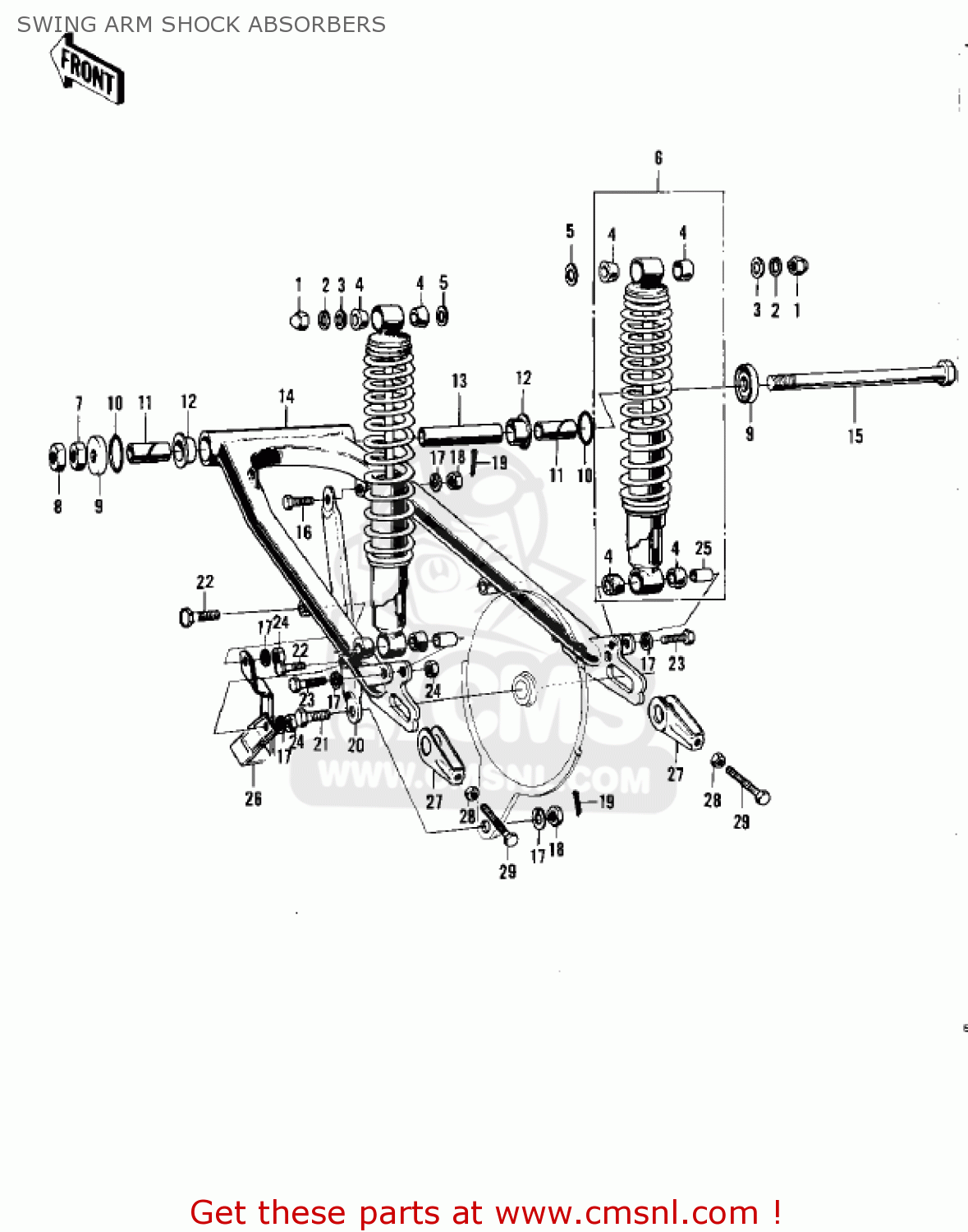 SWING ARM SHOCK ABSORBERS F81M 1971 USA