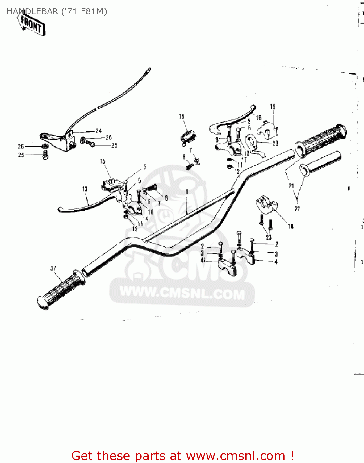 HANDLEBAR ('71 F81M) F81M 1971 USA