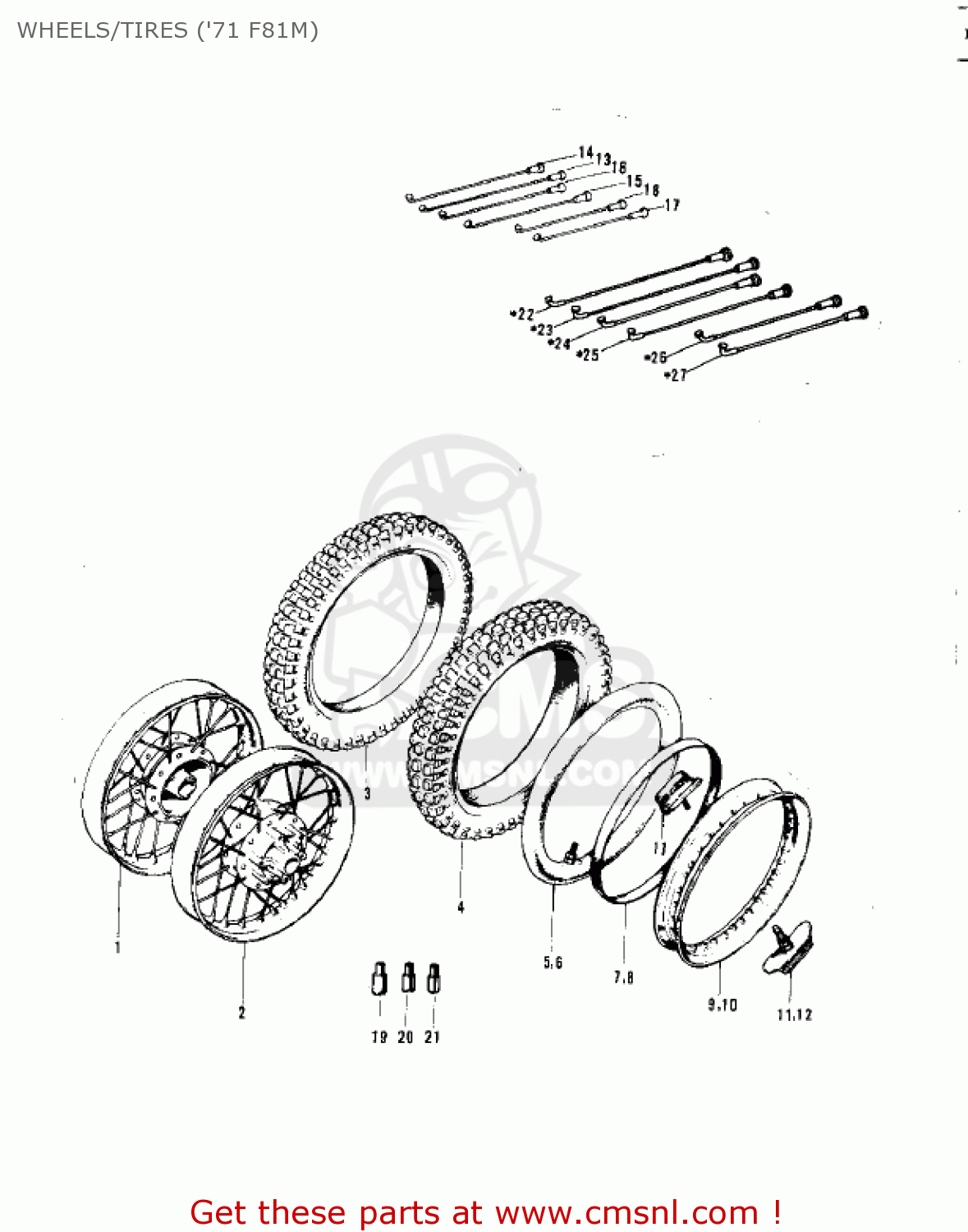 WHEELS/TIRES ('71 F81M) F81M 1971 USA