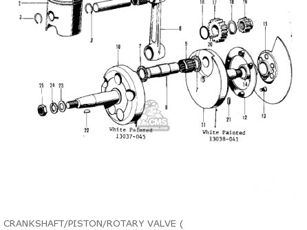CRANKSHAFT/PISTON/ROTARY VALVE ( - F81M 1971 USA