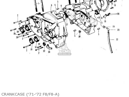 CRANKCASE ('71-'72 F8/F8-A) - F81M 1971 USA