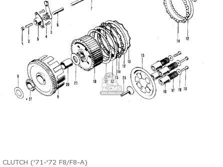 CLUTCH ('71-'72 F8/F8-A) - F81M 1971 USA