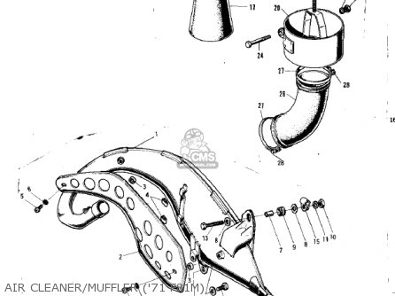 AIR CLEANER/MUFFLER ('71 F81M) - F81M 1971 USA