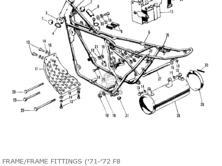 FRAME/FRAME FITTINGS ('71-'72 F8 - F81M 1971 USA