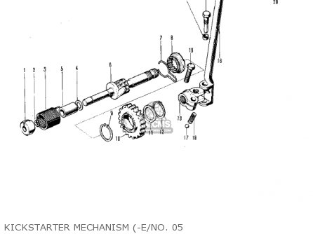 KICKSTARTER MECHANISM (-E/NO. 05 - F81M 1971 USA