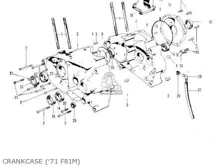 CRANKCASE ('71 F81M) - F81M 1971 USA