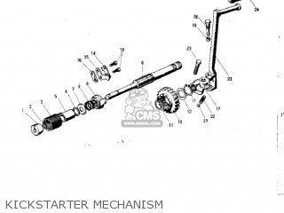 KICKSTARTER MECHANISM - F81M 1971 USA