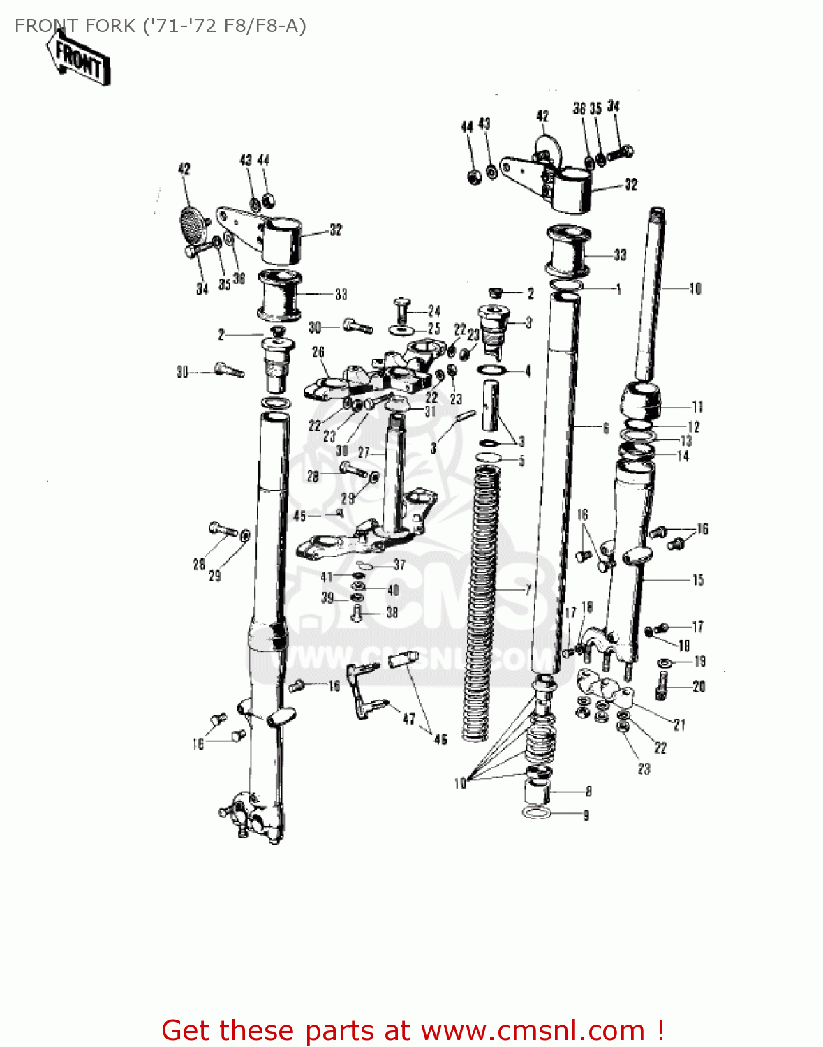 FRONT FORK ('71-'72 F8/F8-A) F8A 1972 USA