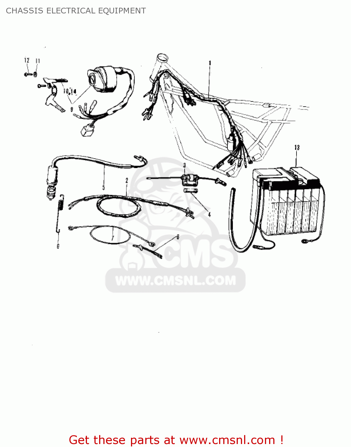 CHASSIS ELECTRICAL EQUIPMENT F8A 1972 USA
