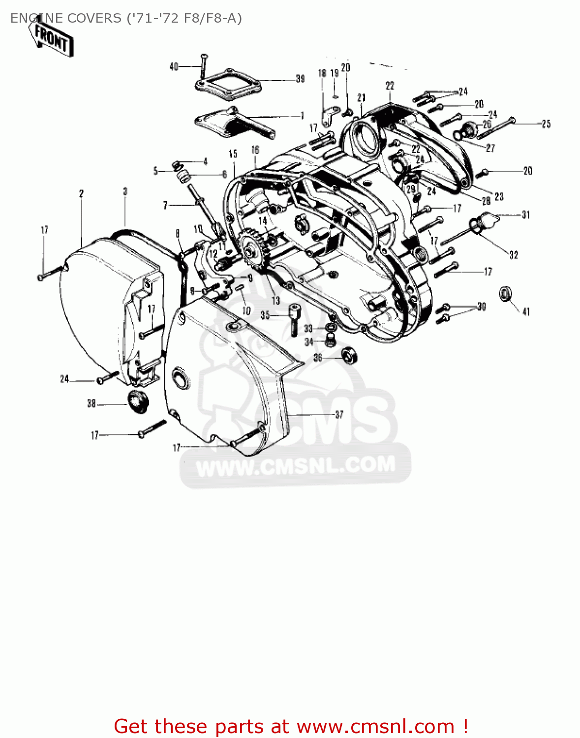 ENGINE COVERS ('71-'72 F8/F8-A) F8A 1972 USA